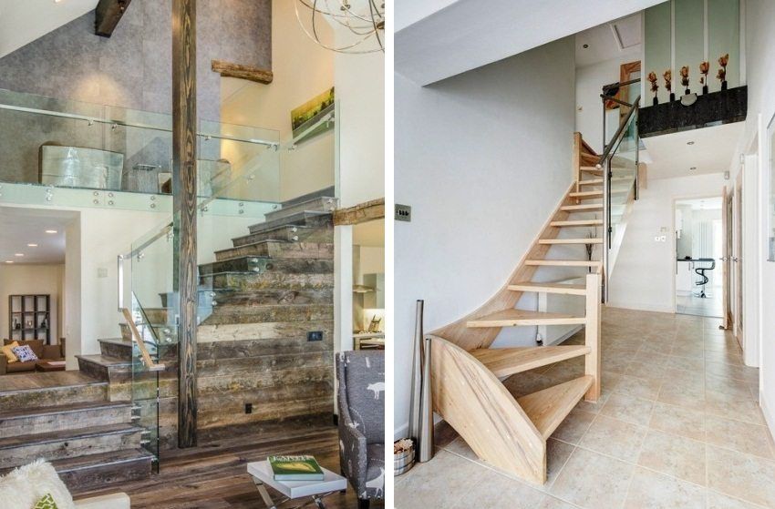 Scale di legno in una casa privata: progetti, foto