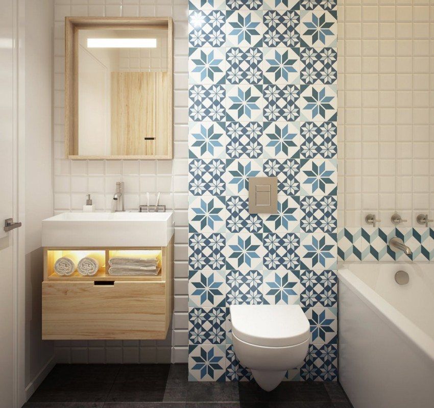 Progettazione di bagni combinati con servizi igienici: foto di interni e soluzioni interessanti