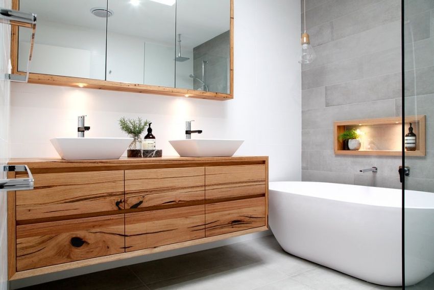 Design del bagno: rivestimenti per foto migliori interni