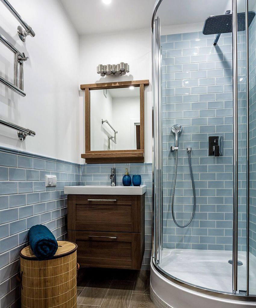 Design del bagno con doccia: varianti di design non banali