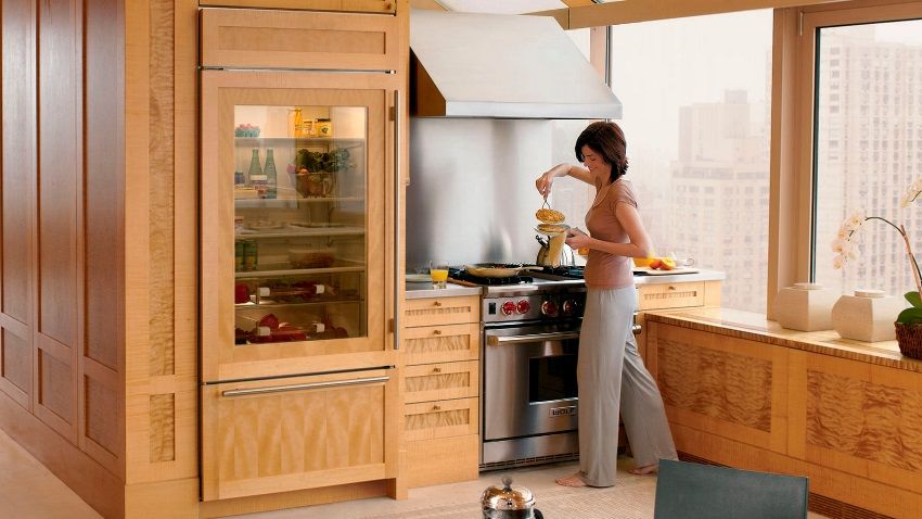 Frigorifero con una porta trasparente: un'unità elegante in una cucina moderna