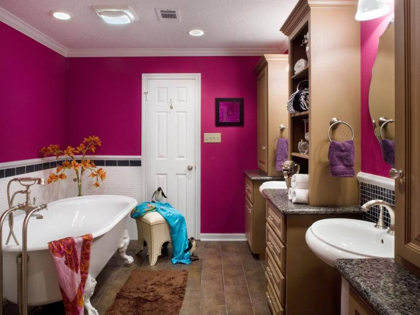 Pittura per il bagno: come scegliere l'opzione migliore per la decorazione della parete