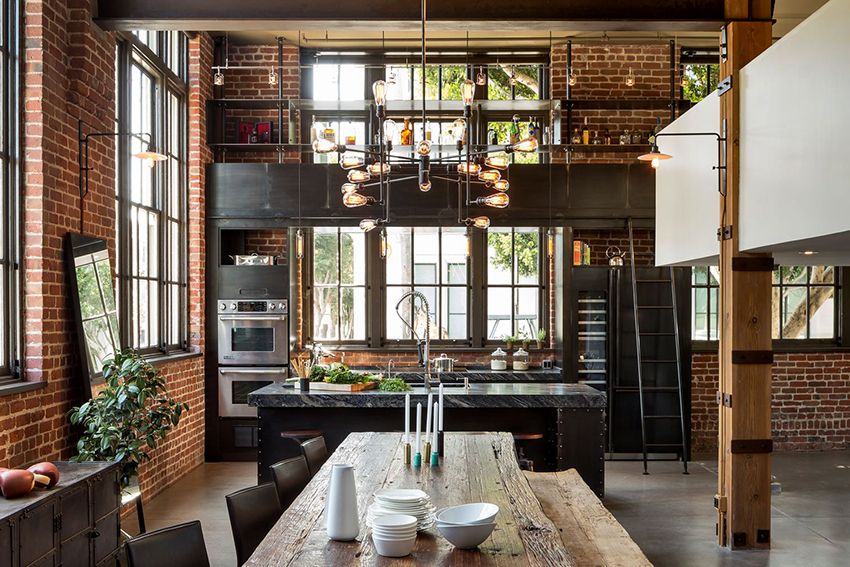 Cucina in stile loft: idee per creare brevità industriale negli interni