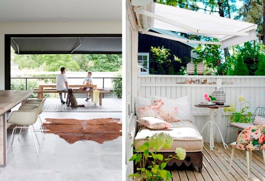 Tende e tende da sole per la terrazza e la veranda: un'elegante decorazione domestica