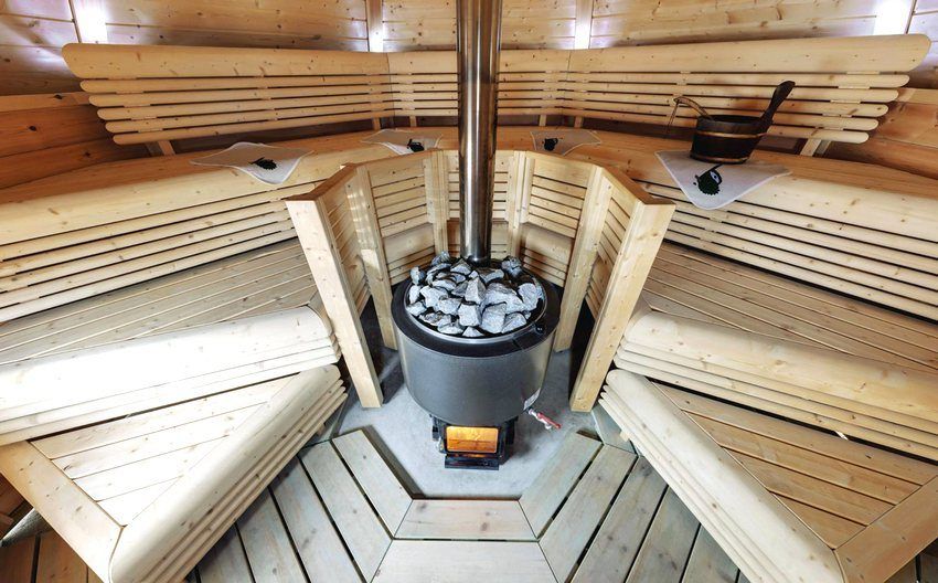 Stufe per sauna a legna con serbatoio d'acqua: generale